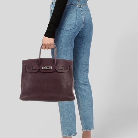 Hermes Handbags - HERMES CLEMENCE BIRKIN 35CM